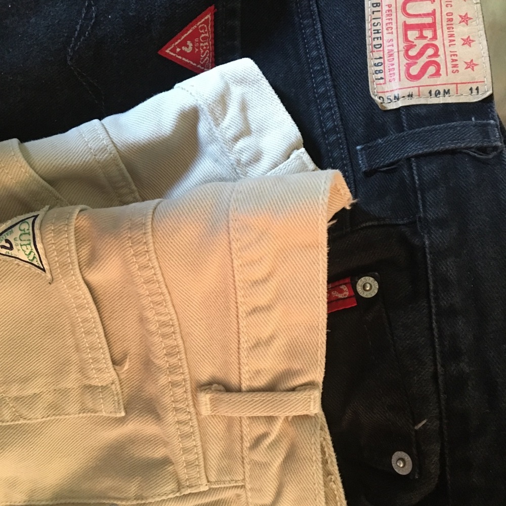 Three pair 34x32 guess jeans. New condition